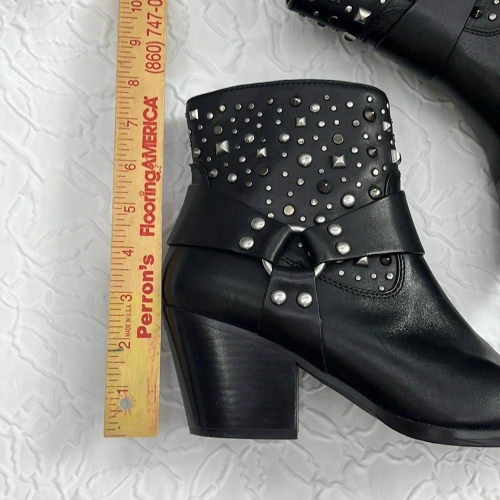 Coach Black Studded Ankle Booties - Picture 2 of 10